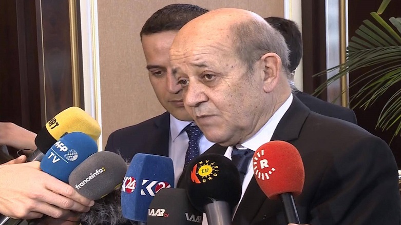 Le Drian: Peşmerge’ye saygılarımı sunmaya geldim